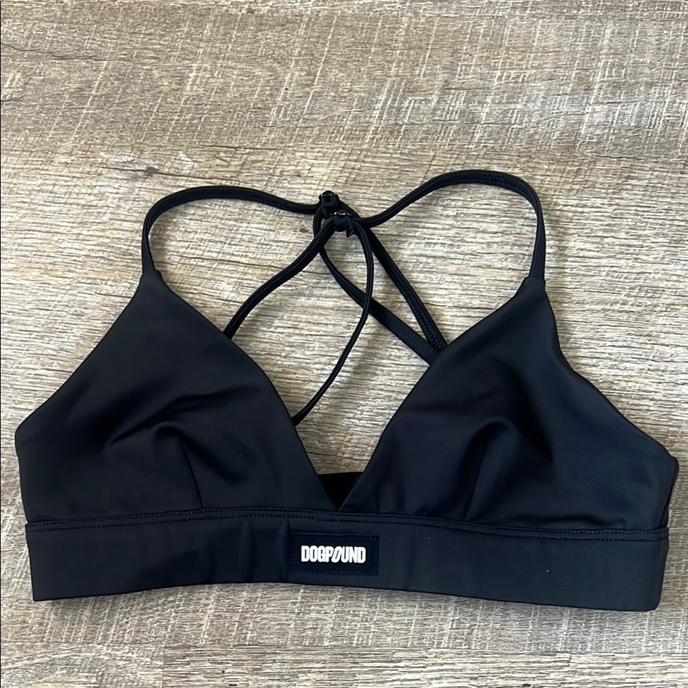 DogPound Performance Black Sports Bra Top Size Small